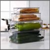 4 pcs Big capacity BPA-Free Stackable acrylic Fridge Organizer Bins with Lids