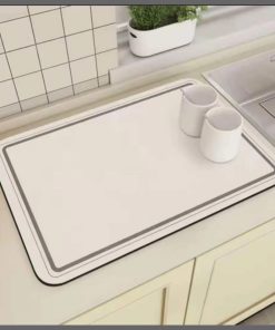 Geometric kitchen drying mat