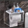 Wall mounted tissue box