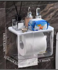 Wall mounted tissue box