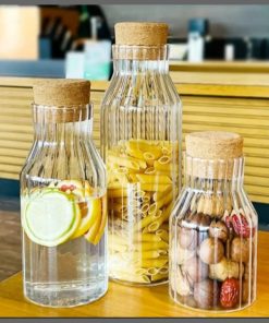 Multi-Purpose Borosilicate Glass Storage Jar with Acacia wooden cork Lid