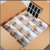 12pc  jars with Bamboo lids round glass jars