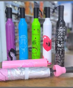 Wine Bottle Shape Mini Compact Foldable Umbrella 