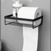 Punch free storage rack for toilet paper towel box with a strong adhesive sticker