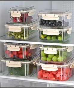 3Pcs Airtight clip lock lids food storage