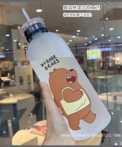 1L  frosted  water bottle