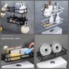 2Pcs Rectangular Bathroom Shower caddy with self-adhesive tapes 