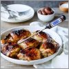 Digital food thermometer battery operated with led display