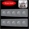 10pcs Clear self adhesive hooks