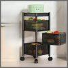 3 Tier Square Design Rotating Fruit Vegetable Rack