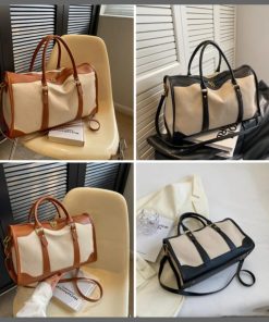 Vintage women's canvas Travel luggage bag