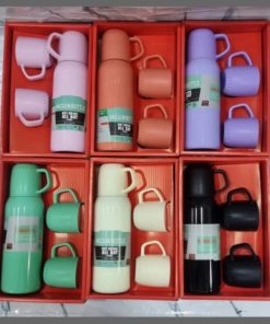 Red gift box 450ml thermocup +3 cups