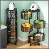 5 Tier Round Design Rotating Fruit Vegetable Rack