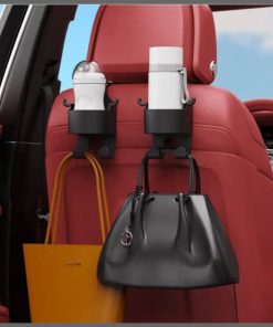 Car Seat Headrest Hook Hanger Storage Organizer Universal With Cup Holder For Handbag