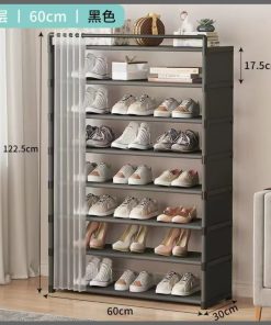 8-Layer Shoe Rack Organizer With Fabric Dustproof Cover