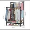Double Pole Clothing Rack With Lower Storage Shelf for Boxes /Shoes