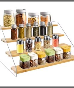 3 Tier Bamboo and Acrylic multi purpose stand