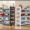 Space saving 5 layer full metallic shoe rack
