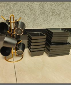 16pcs European style black dinner set