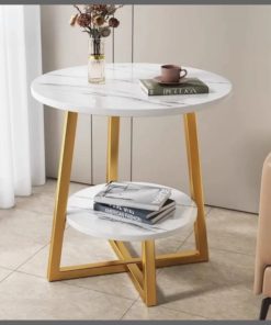 Modern Double Layer Round Side Table