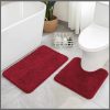 2pcs Ultra-Soft Plush Bath Mat Set