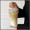 650ml ribbed glass tumbler