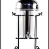 8L Black metal frame juice dispenser with stainless steel ice cube tube