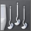Style shape long handle toilet brush no dead end angle bathroom cleaner