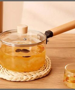 1.8L Long Handle Borosilicate Glass Cookware
