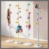 Heavy deluxe 8 screw stud coloured hooks coat hanger