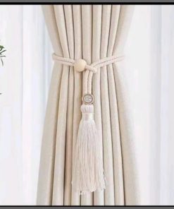 2Pcs Bohemian fashion adjustable cotton cord curtain straps with rhinestone curtain buckles