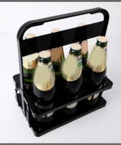 Portable foldable 6 bottle organizer carrier rack