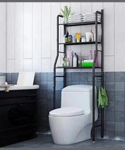 Metallic toilet organizer stand