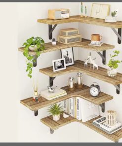 5 in 1 Rustic Wood Floating Shelves