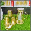 7Pcs Gold  Water / Juice  Jug Set