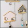 House shaped decor wall hanging with 3 hooks