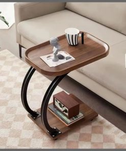 High Quality C - Shaped Side Table with wheels