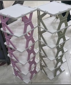 6 Layer foldable retractingshoe rack