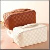 Pu leather cosmetic pouch bag