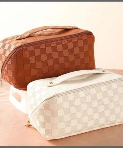 Pu leather cosmetic pouch bag