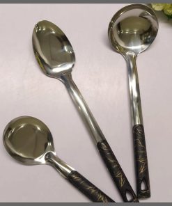 Stainless steel silver serving spoon
