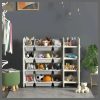 Kids Space Toy Storage Organizer with 10 Removable Plastic Bins