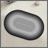 Oval Antislip absorbent bathroom mat