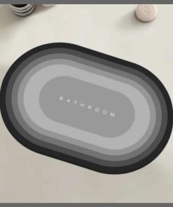 Oval Antislip absorbent bathroom mat