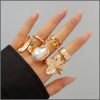 6Pcs Chunky/Statement set rings