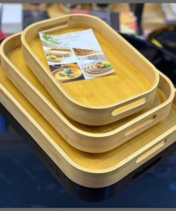 3pcs Multi-functional Bamboo Food storage Trays