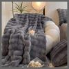 Soft Bubble Winter Throw Blanket Plain