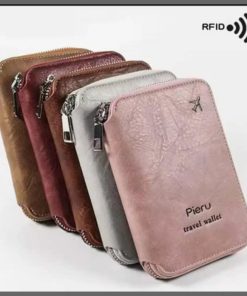 Multifunctional Rfid Anti-Theft Brush Passport Holder Document Bag