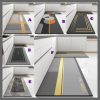 2Pcs Diatomite rubber kitchen mat