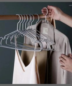 10pc pack of 42cm stainless steel hangers